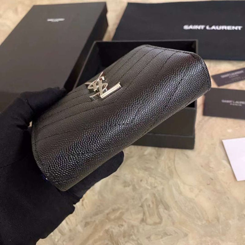 Saint Laurent Caviar Zipper Wallet WB001344