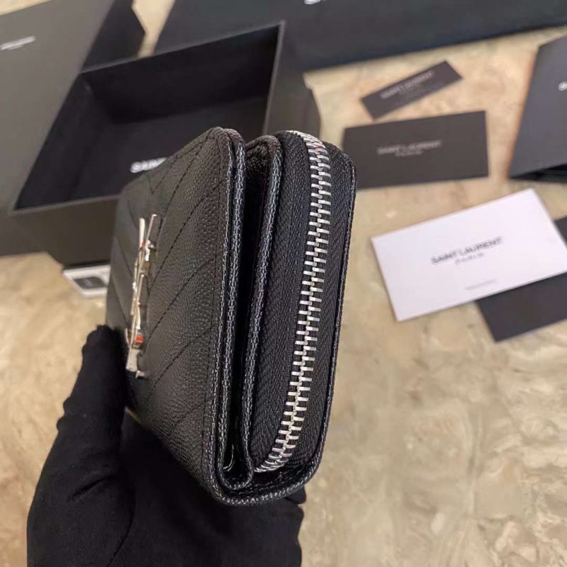 Saint Laurent Caviar Zipper Wallet WB001344