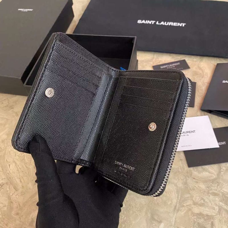 Saint Laurent Caviar Zipper Wallet WB001344