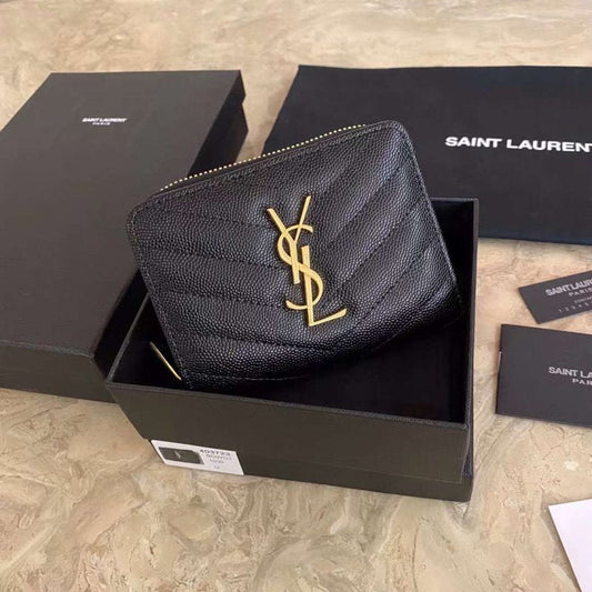 Saint Laurent Caviar Zipper Wallet WB001345
