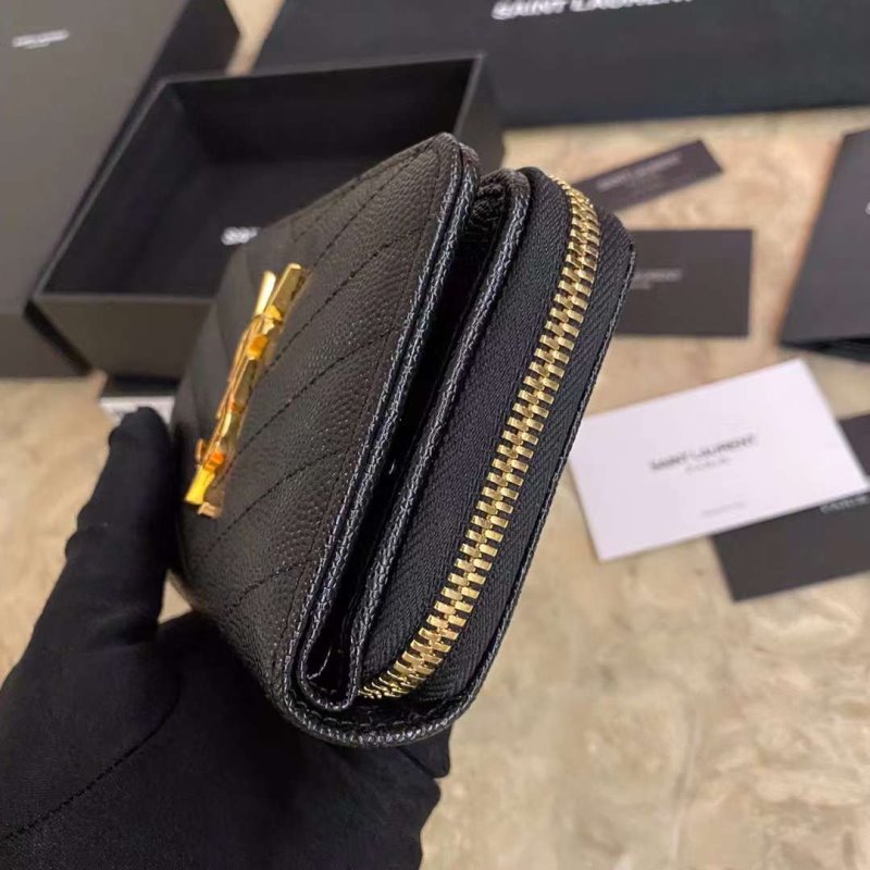 Saint Laurent Caviar Zipper Wallet WB001345