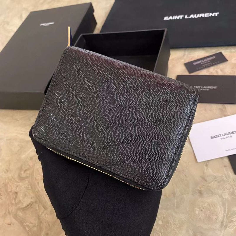 Saint Laurent Caviar Zipper Wallet WB001345