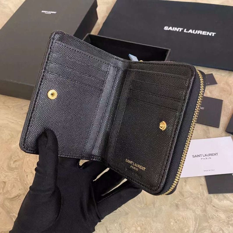 Saint Laurent Caviar Zipper Wallet WB001345