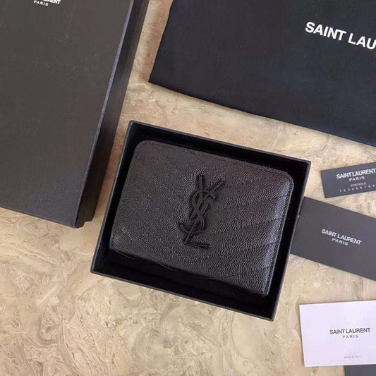 Saint Laurent Caviar Zipper Wallet WB001346