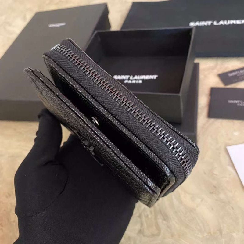 Saint Laurent Caviar Zipper Wallet WB001346