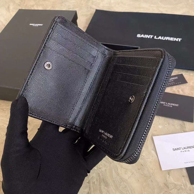 Saint Laurent Caviar Zipper Wallet WB001346