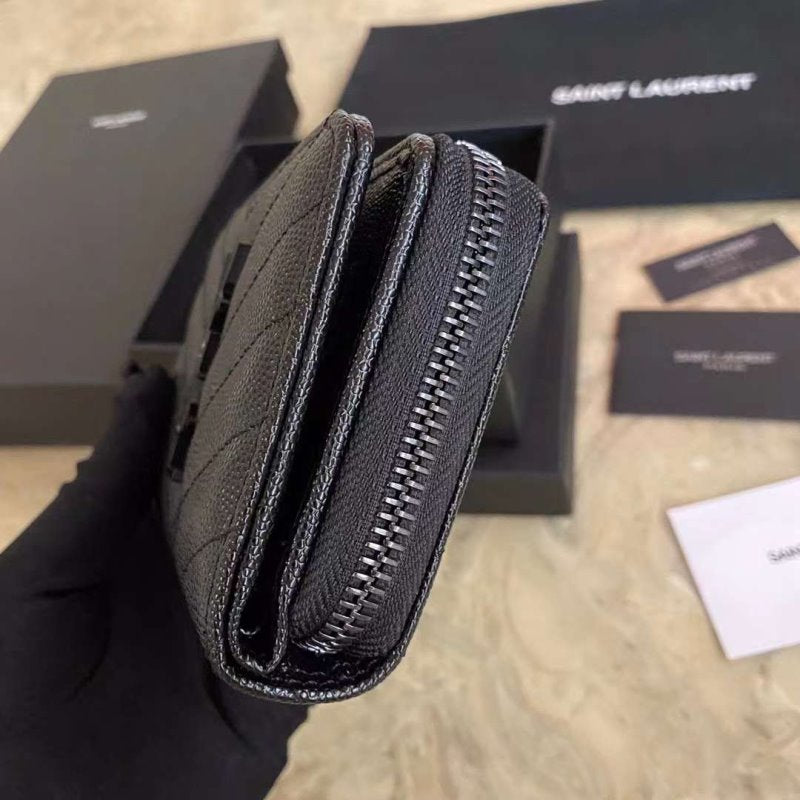 Saint Laurent Caviar Zipper Wallet WB001346