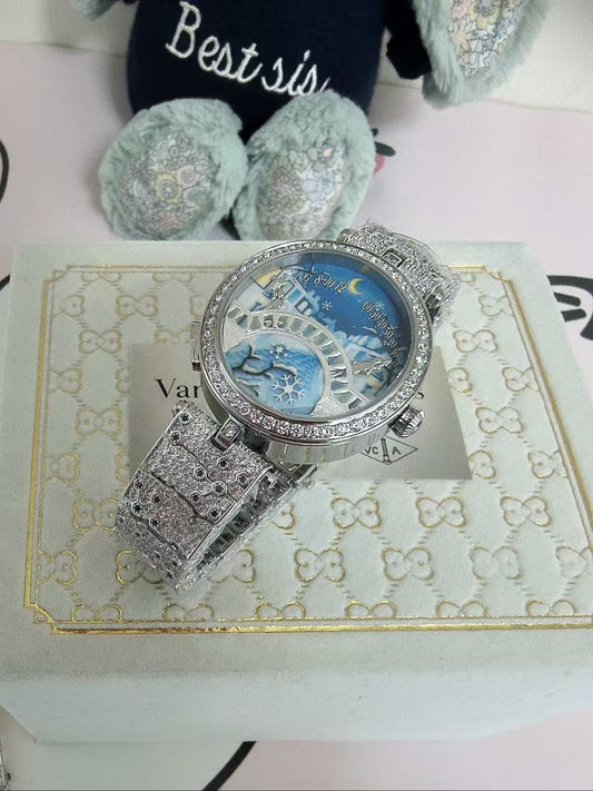 Van Cleef and Arpels Four Seasons Lovers Bridge Wrist Watch WTJN25250
