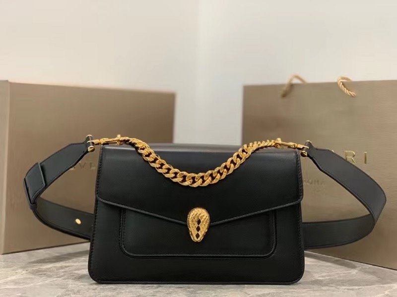 Bvlgari Black Serpenti Forever Shoulder Bag  BVGR00335