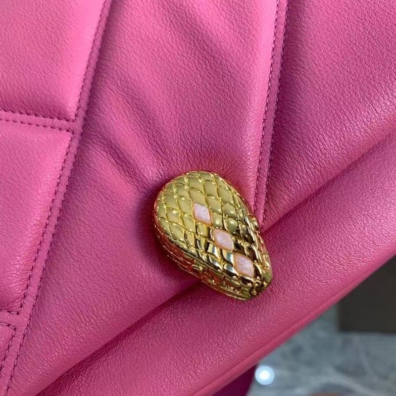 Bvlgari Pink  Serpenti Cabocho Shoulder Bag BVGR00338