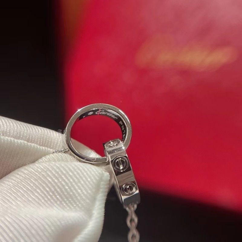 Cartier Double Ring Mini Necklace JWL00803