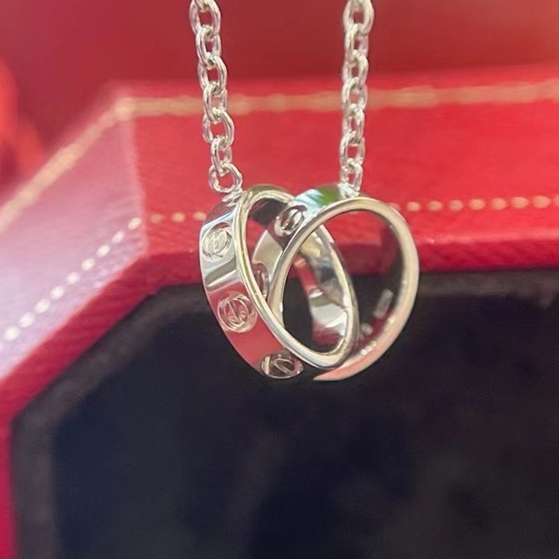 Cartier Love Double Ring Necklace  JWL00631