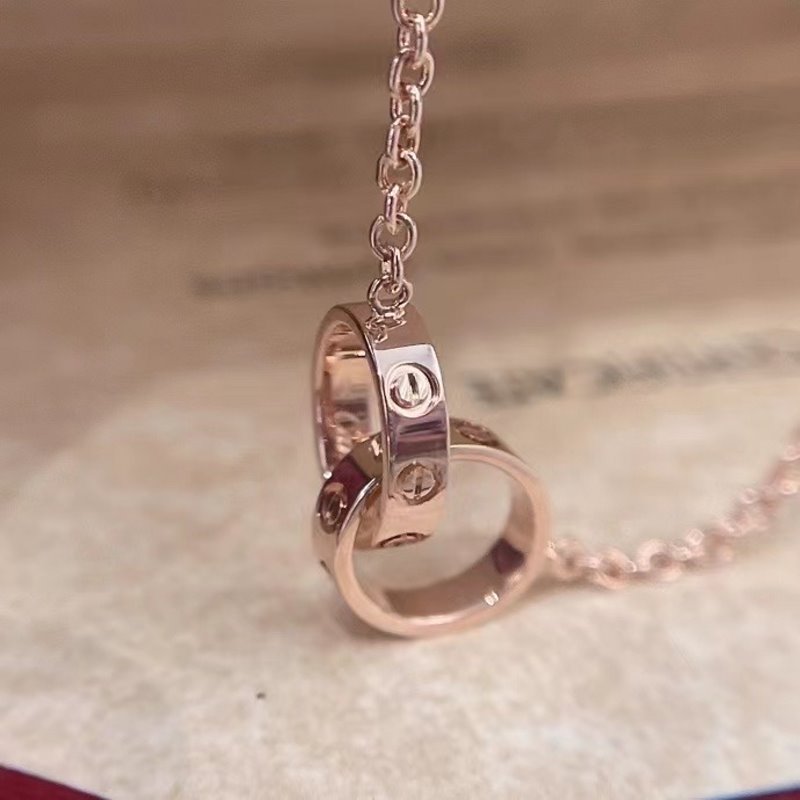 Cartier Love Double Ring Necklace  JWL00632