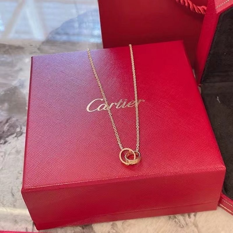 Cartier Love Double Ring Necklace  JWL00633