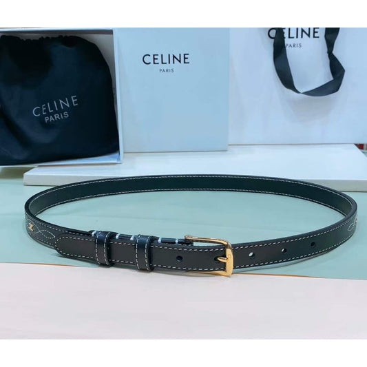Celine Round Buckle Leather Belt WB001134