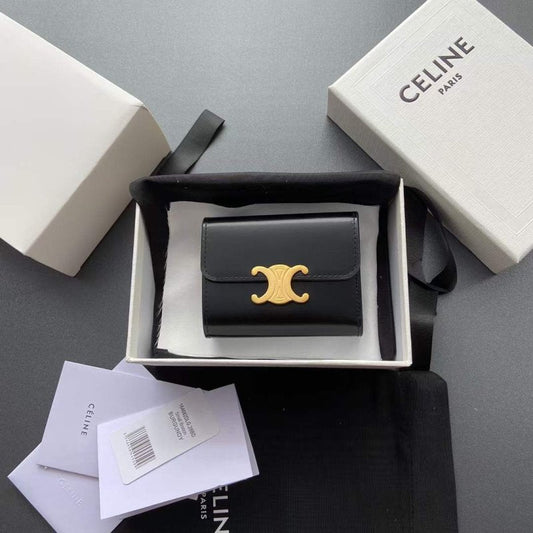 Celine Triomphe Leather Wallet WB001294