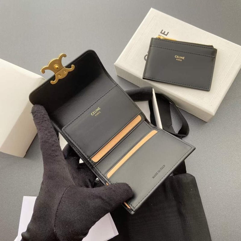 Celine Triomphe Leather Wallet WB001294