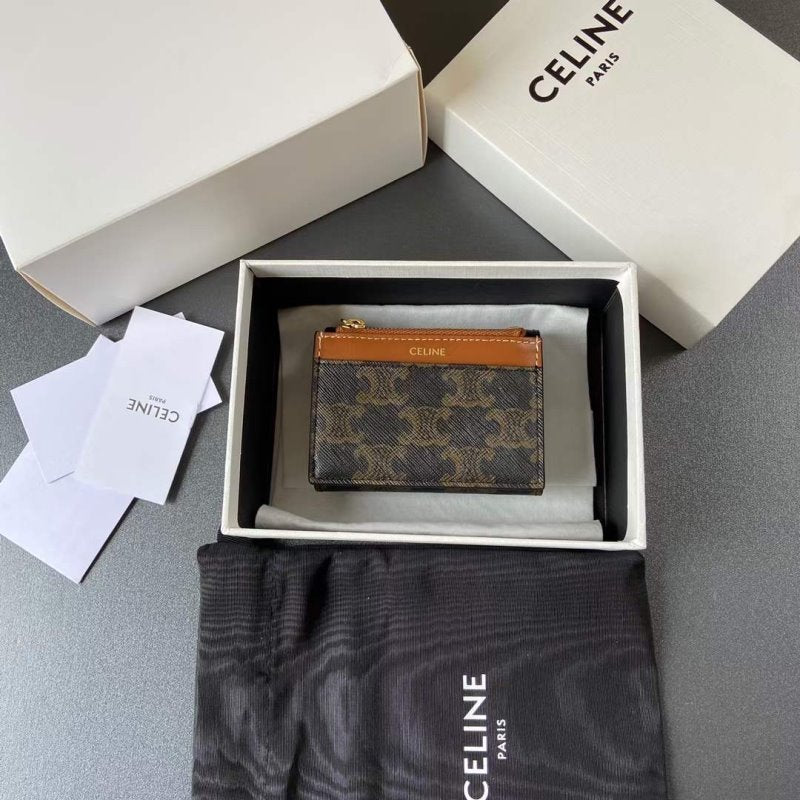 Celine Triomphe Leather Wallet WB001295