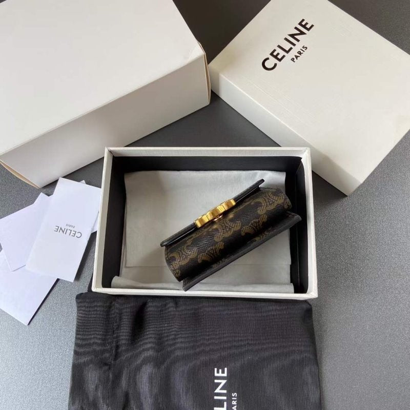 Celine Triomphe Leather Wallet WB001295