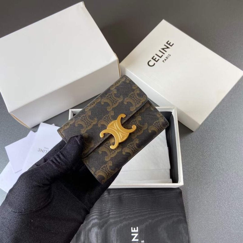 Celine Triomphe Leather Wallet WB001295