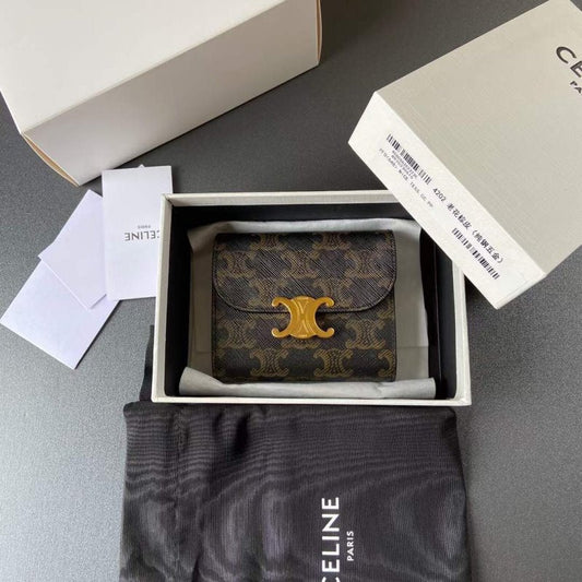 Celine Triomphe Leather Wallet WB001296