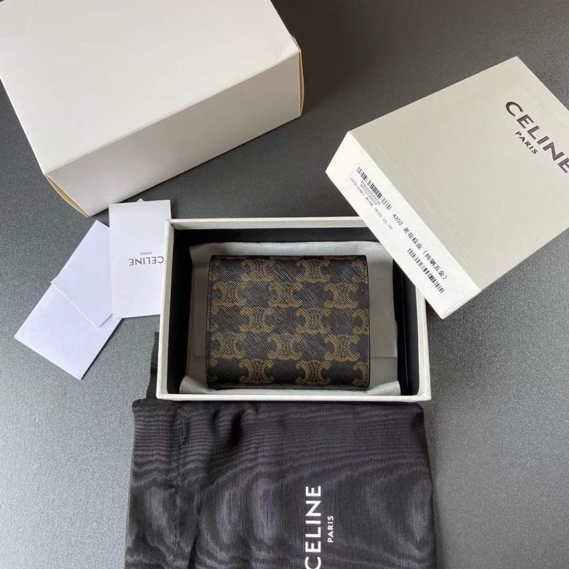 Celine Triomphe Leather Wallet WB001296