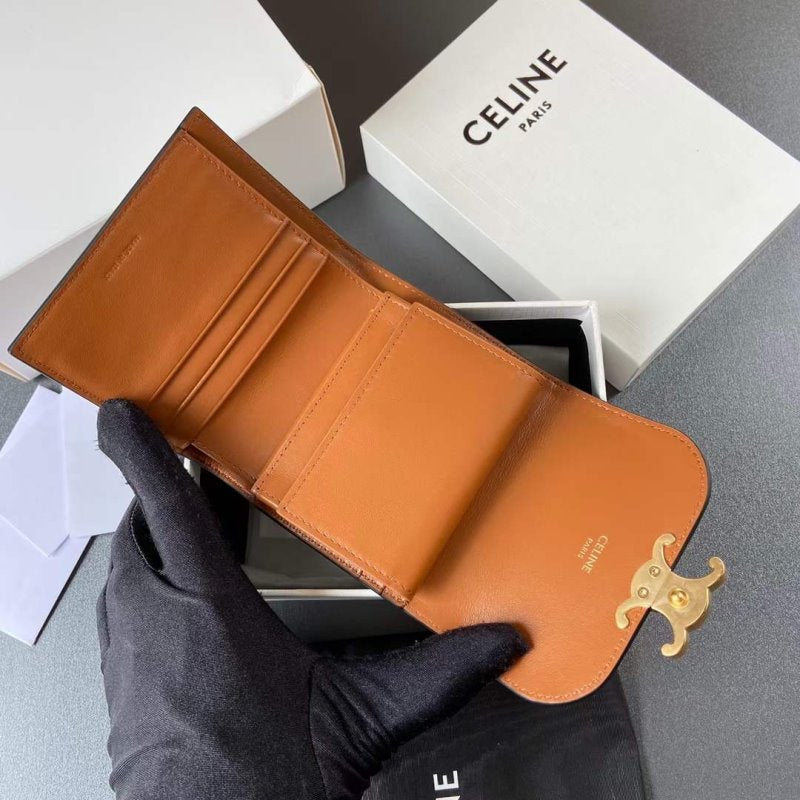 Celine Triomphe Leather Wallet WB001296