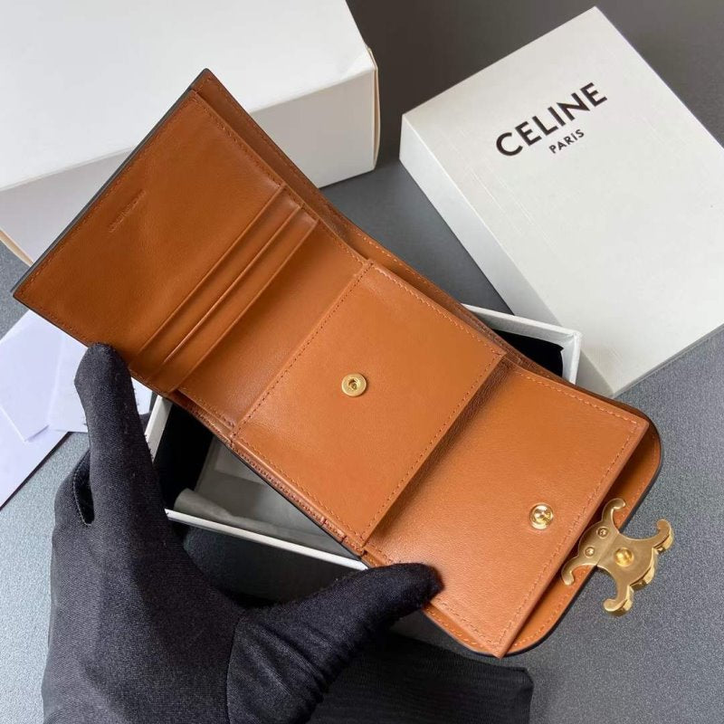 Celine Triomphe Leather Wallet WB001296