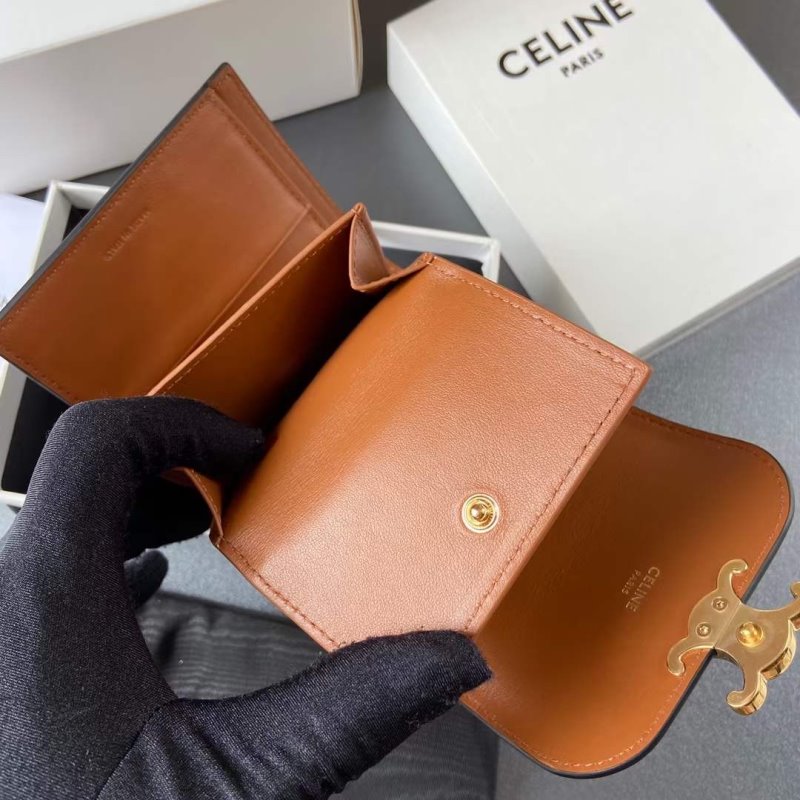 Celine Triomphe Leather Wallet WB001296