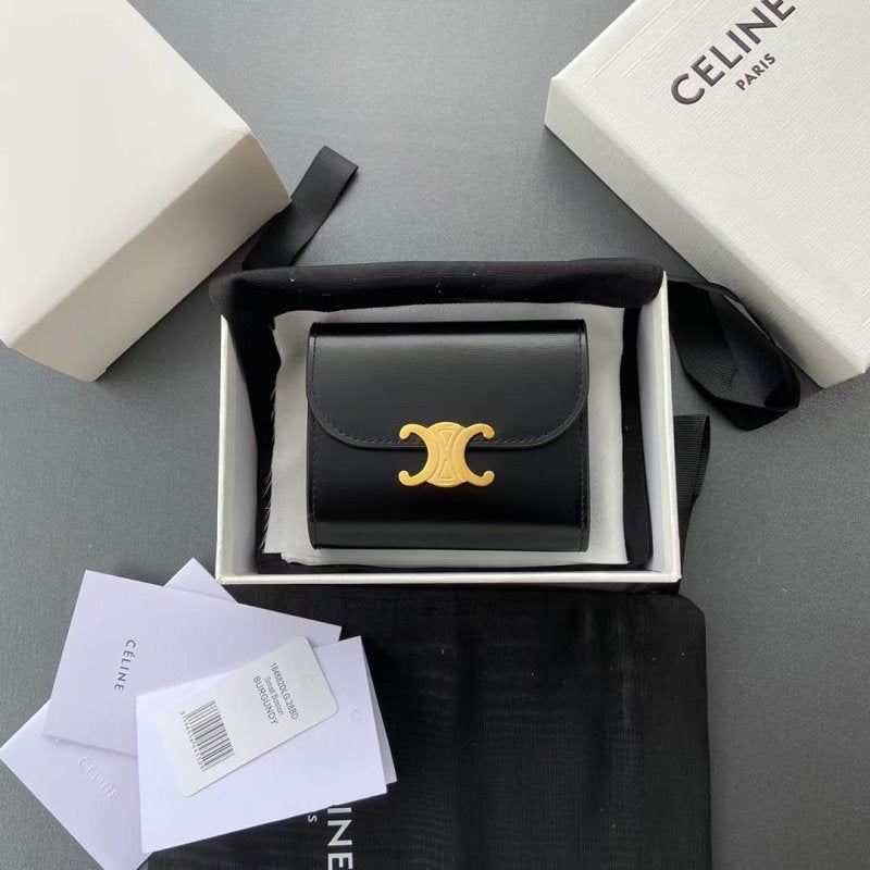 Celine Triomphe Leather Wallet WB001297