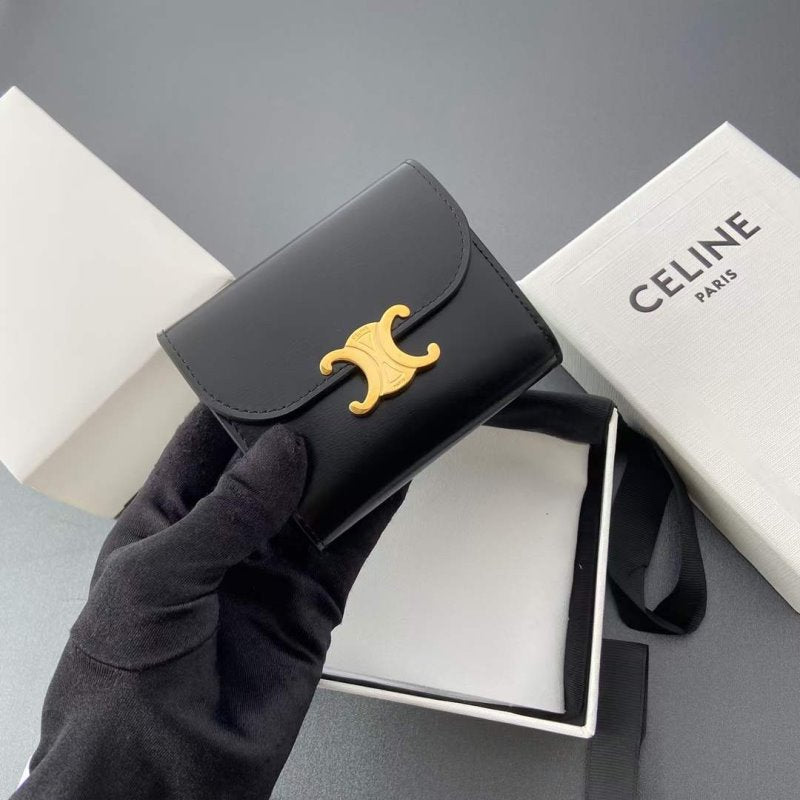 Celine Triomphe Leather Wallet WB001297
