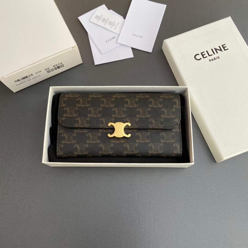 Celine Triomphe Leather Wallet WB001298