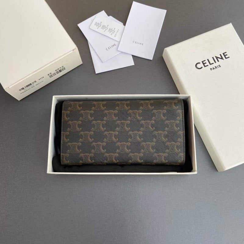 Celine Triomphe Leather Wallet WB001298