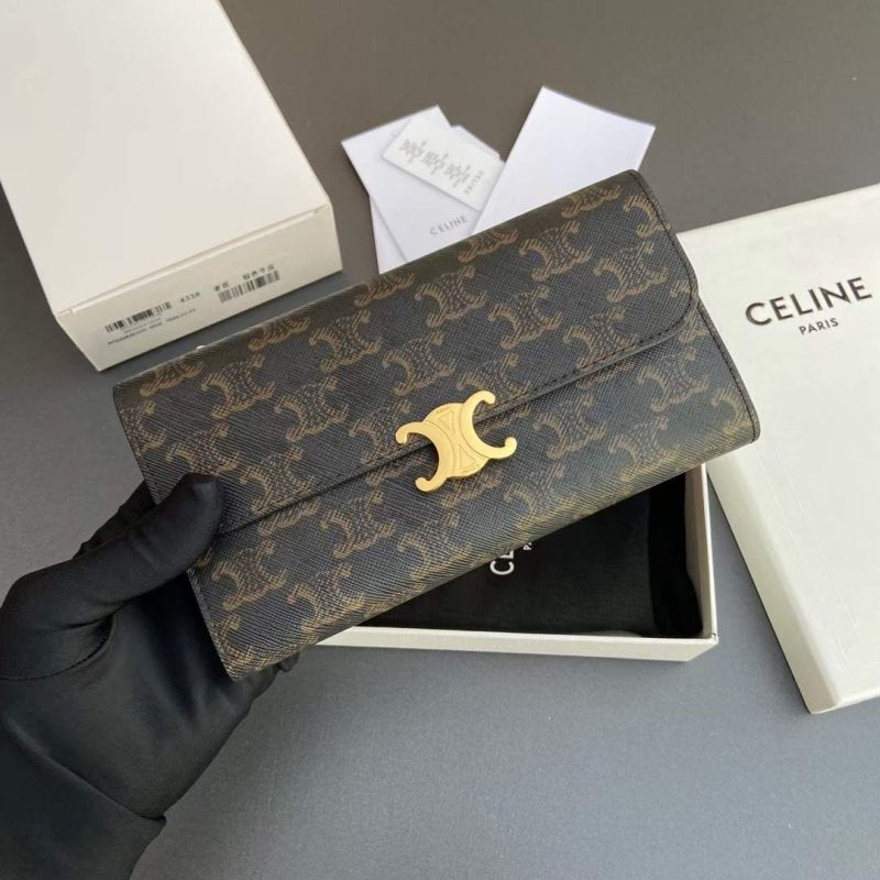 Celine Triomphe Leather Wallet WB001298