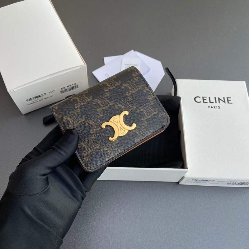 Celine Triomphe Leather Wallet WB001300