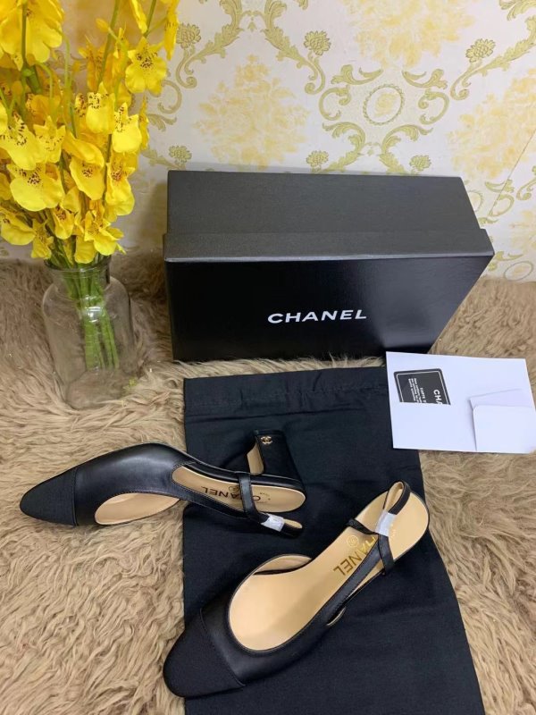 Chanel  Black Heeled Sandals SHS02560