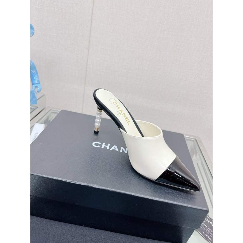 Chanel Coco Pointy Heeled Slippers SHS05457