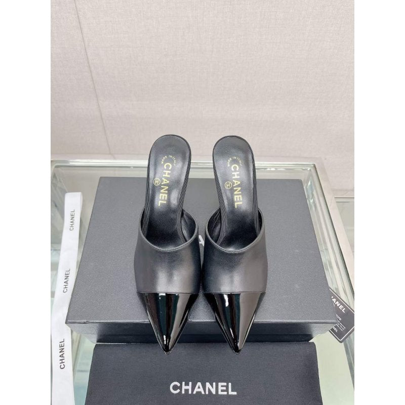 Chanel Coco Pointy Heeled Slippers SHS05458