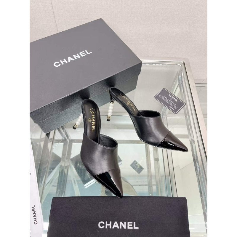 Chanel Coco Pointy Heeled Slippers SHS05458