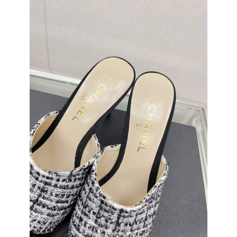 Chanel Coco Pointy Heeled Slippers SHS05460