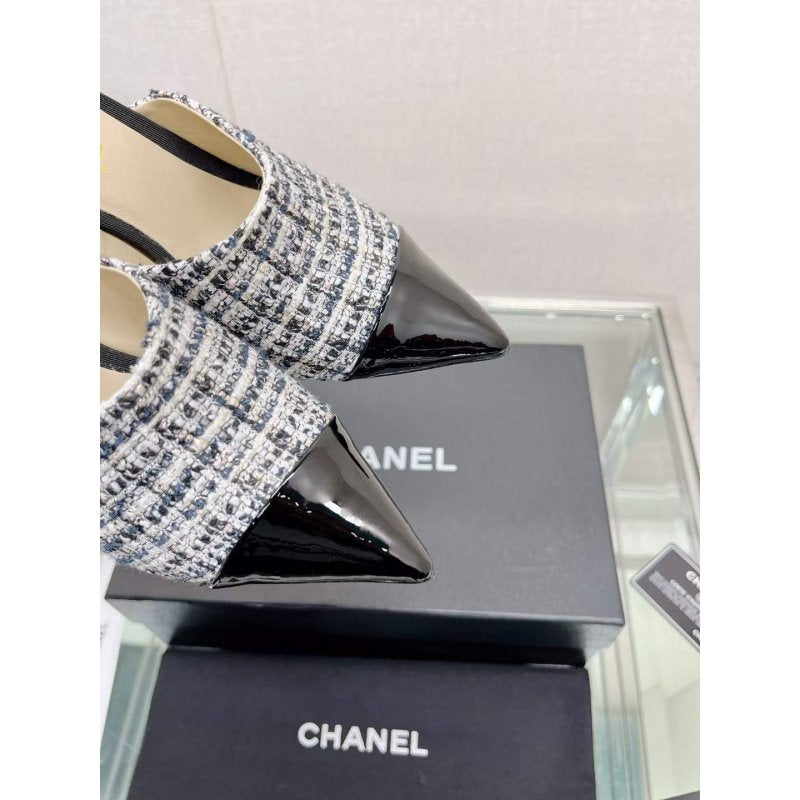 Chanel Coco Pointy Heeled Slippers SHS05460