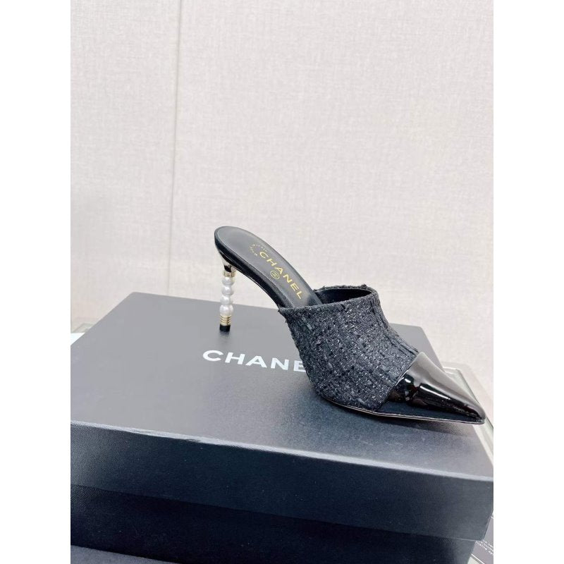 Chanel Coco Pointy Heeled Slippers SHS05461