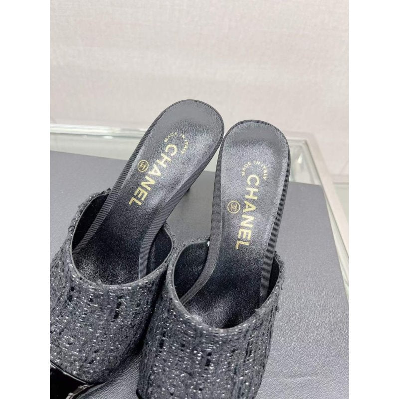 Chanel Coco Pointy Heeled Slippers SHS05461