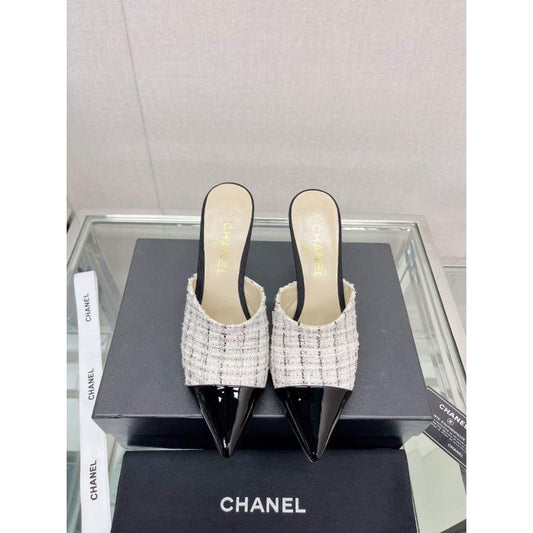 Chanel Coco Pointy Heeled Slippers SHS05462