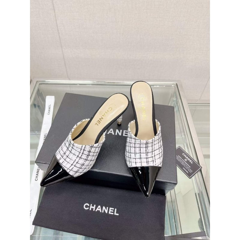 Chanel Coco Pointy Heeled Slippers SHS05463