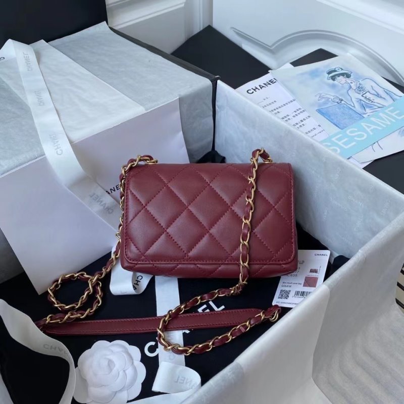 Chanel Maroon Flap Bag BCH00754