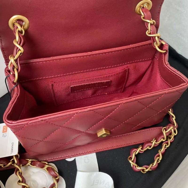 Chanel Maroon Flap Bag BCH00754