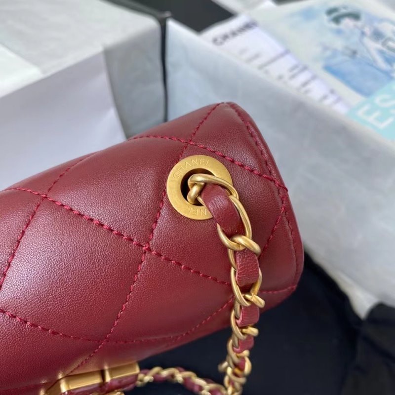 Chanel Maroon Flap Bag BCH00754