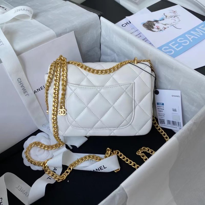 Chanel White Flap Bag BCH00759