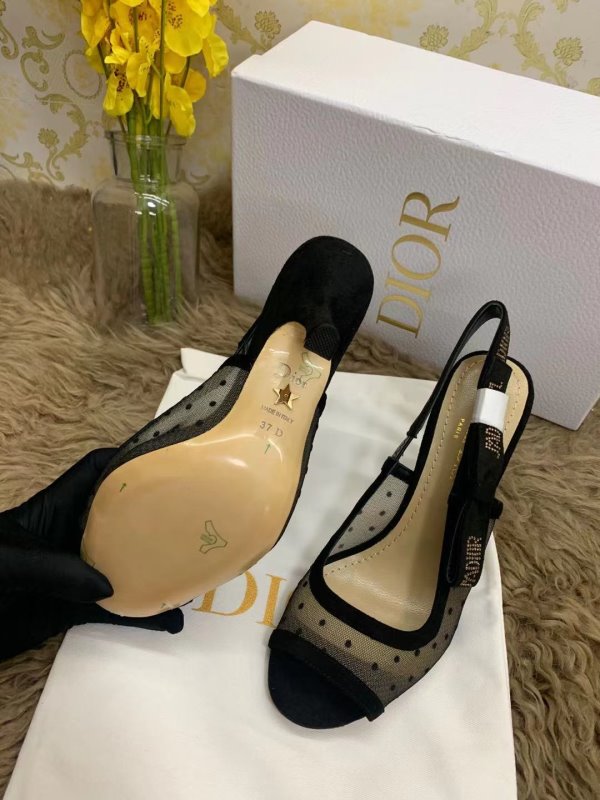 Dior Black Heeled Sandals SHS02544